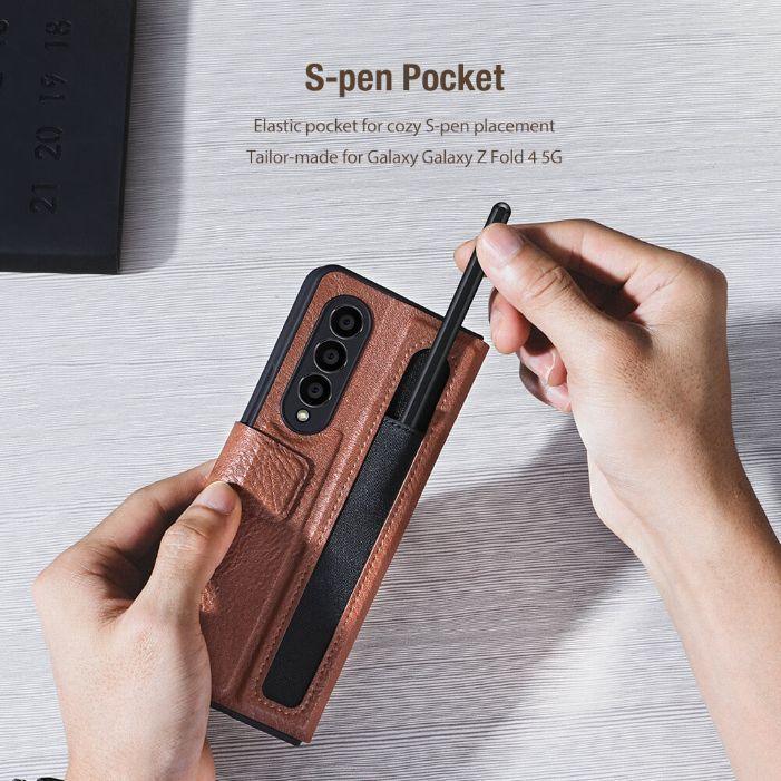 Nillkin Leather Pen Samsung Galaxy Case Z Fold 4 - Three