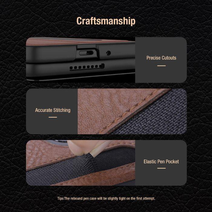 Nillkin Leather Pen Samsung Galaxy Case Z Fold 3 - Three