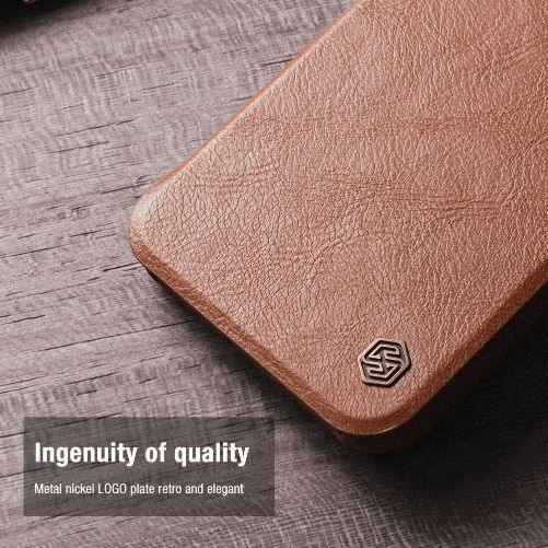 Nillkin Qin Pro Series CamShield Leather case S22 Ultra - Three
