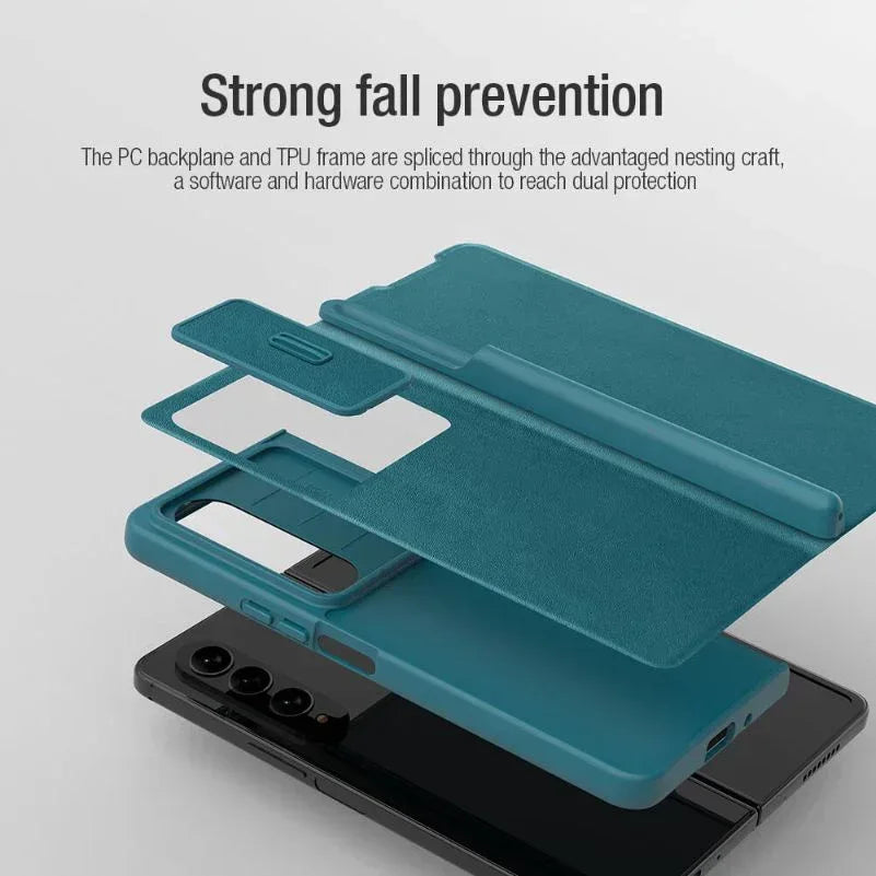 Nillkin Qin Pro Leather Case Samsung Z Fold 4 - Three