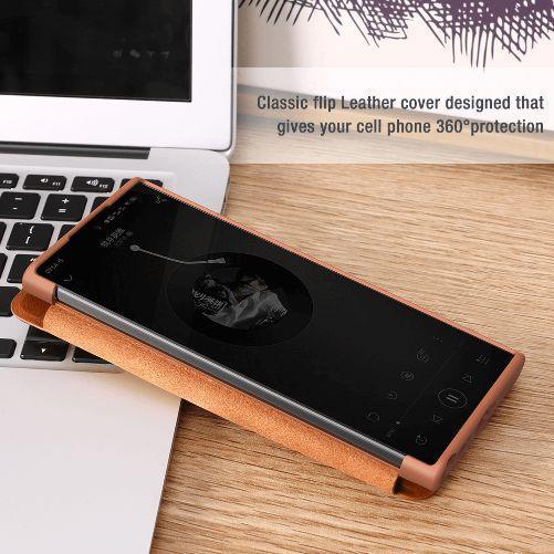 Nillkin Qin Pro Series CamShield Leather case S22 Ultra - Three