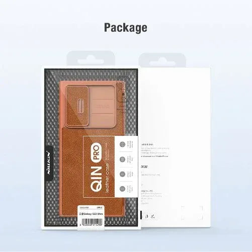 Nillkin Qin Pro Series CamShield Leather case S22 Ultra - Three