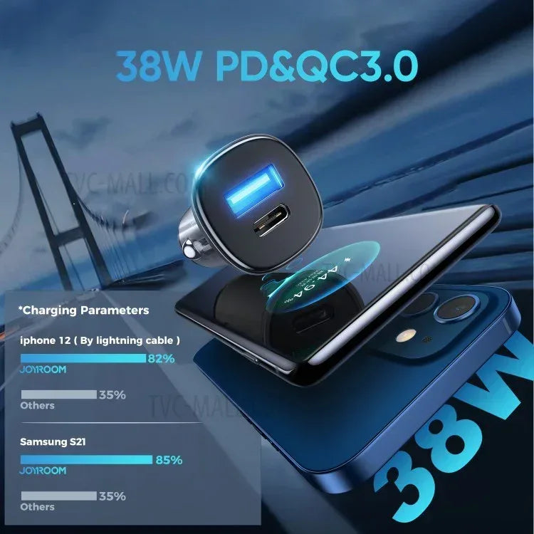 JoyRoom Fast Car Charger Dual ports C-A42 - Three