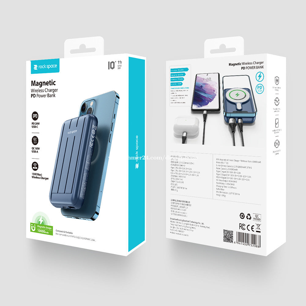 Rock Space Magnetic Wireless 10000mAh