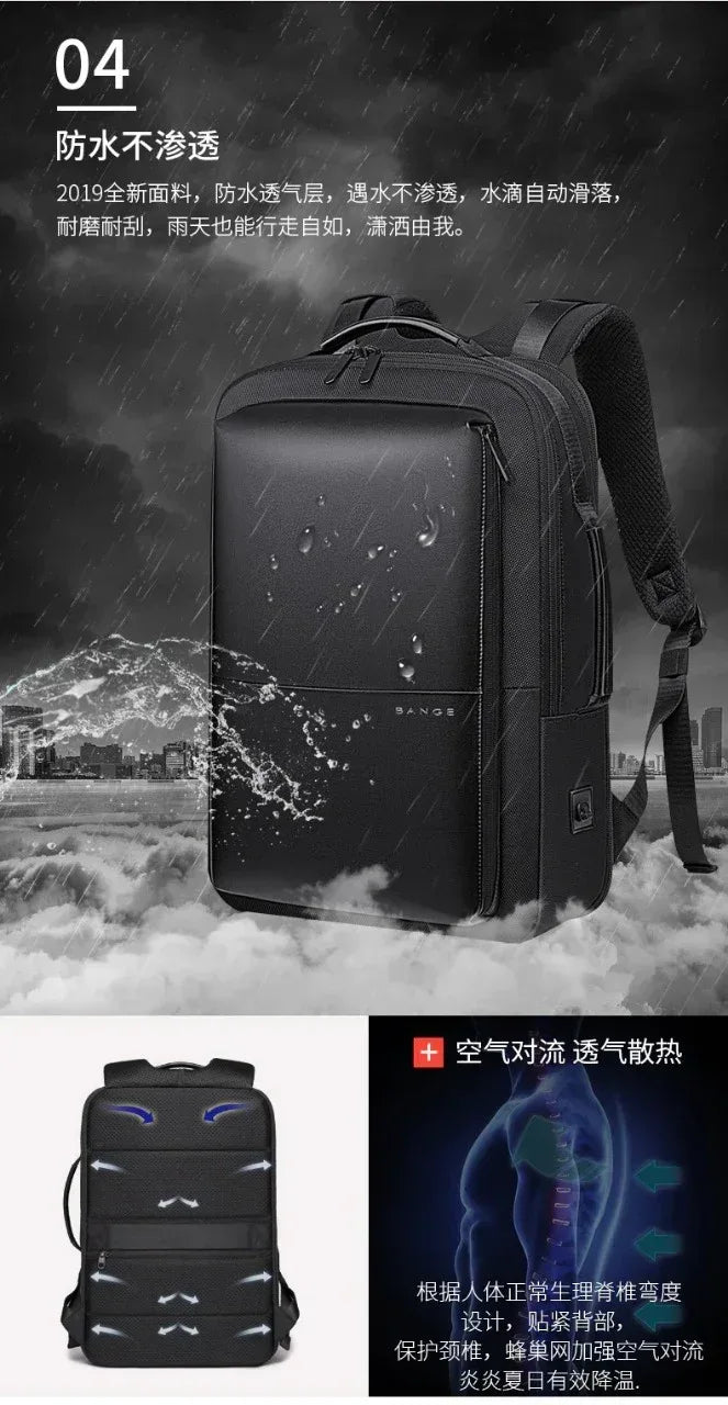 BANGE Leather Professional WaterProof BackPack 019 - Three