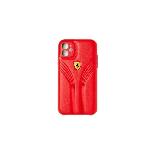 Ferrari Leather Case iPhone 12 - Three