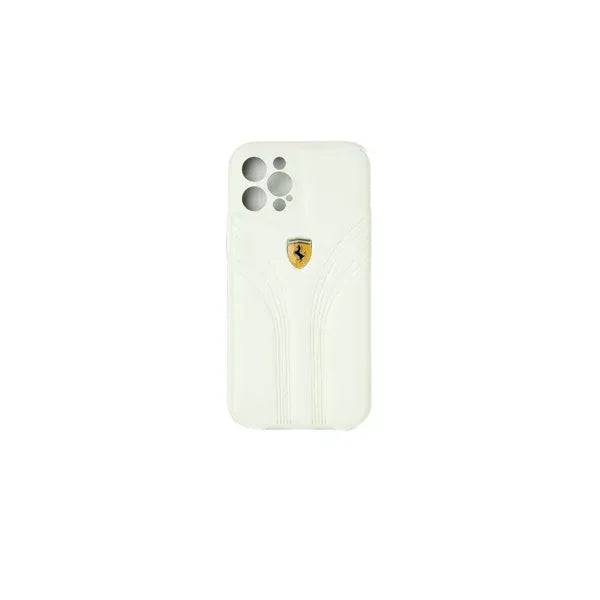 Ferrari Leather Case iPhone 12 Pro - Three