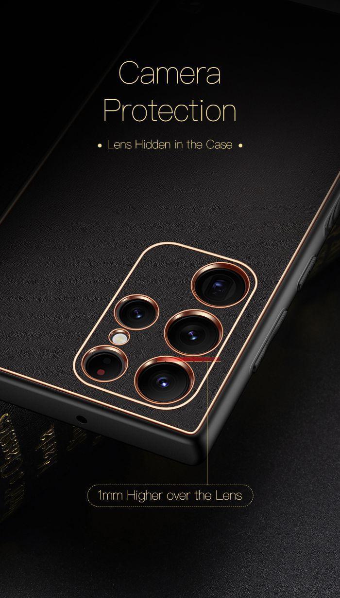 DUX DUCIS YOLO Leather Camera Protection Case Samsung S22 Ultra - Three