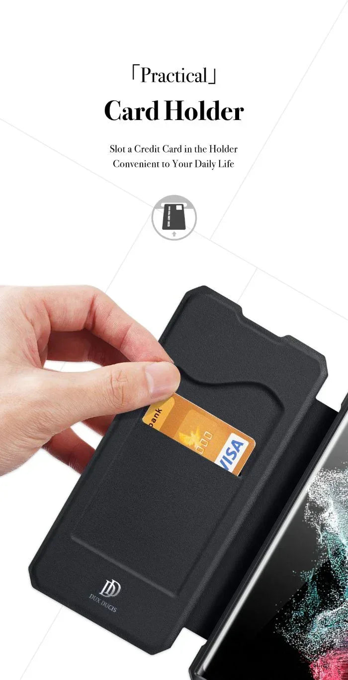 Dux Ducis Leather Skin X 360 Protection Case Samsung S22 Ultra - Three