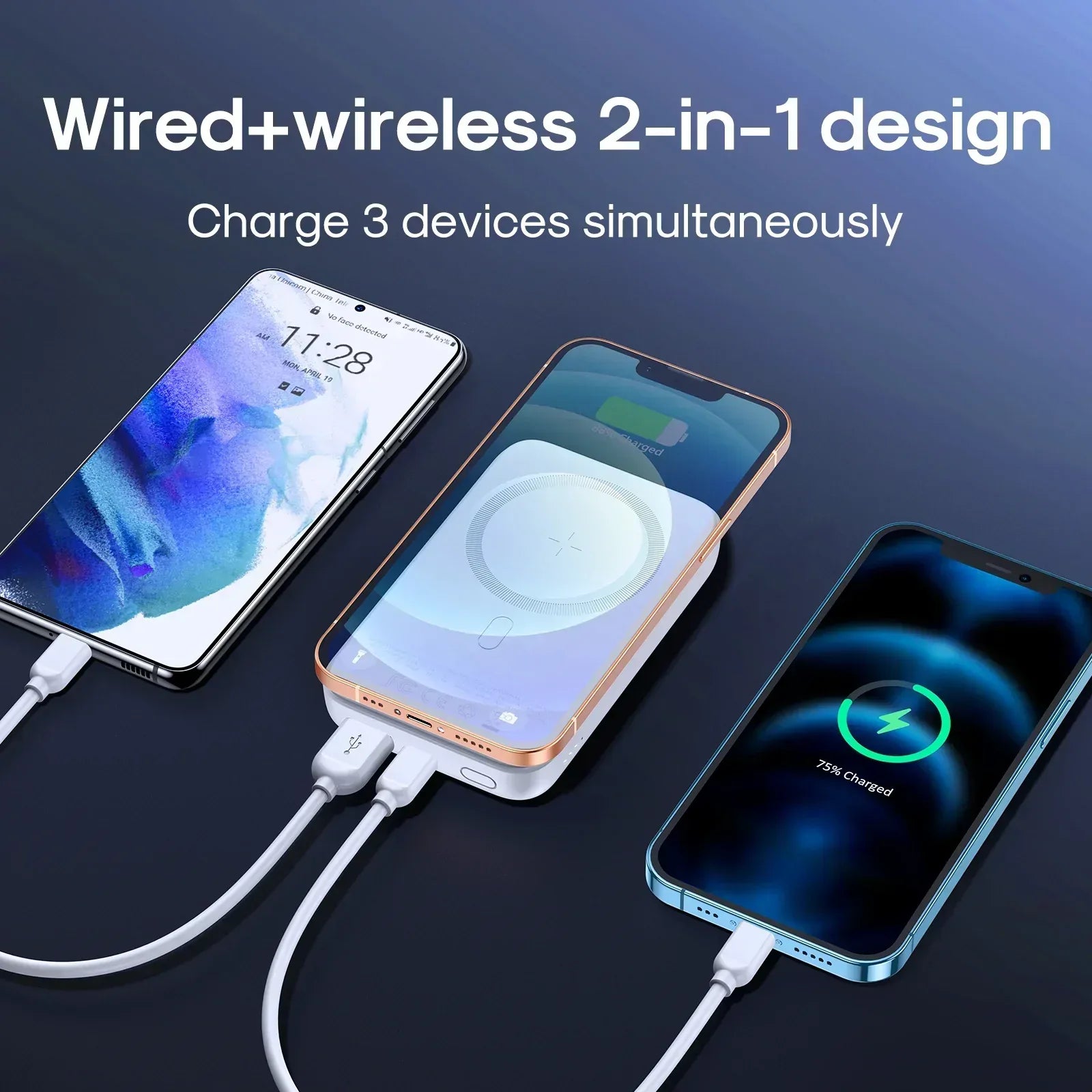 Joyroom Magnetic Wireless Mini Power Bank JR-W020 - Three