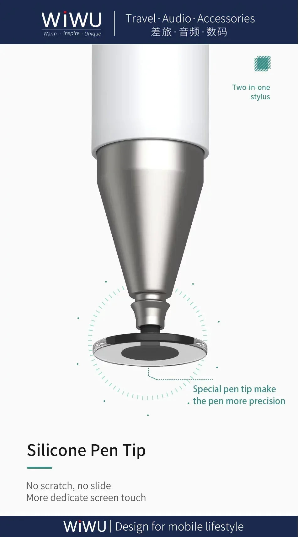 Wiwu Pencil Passive Stylus 2 in 1 - Three