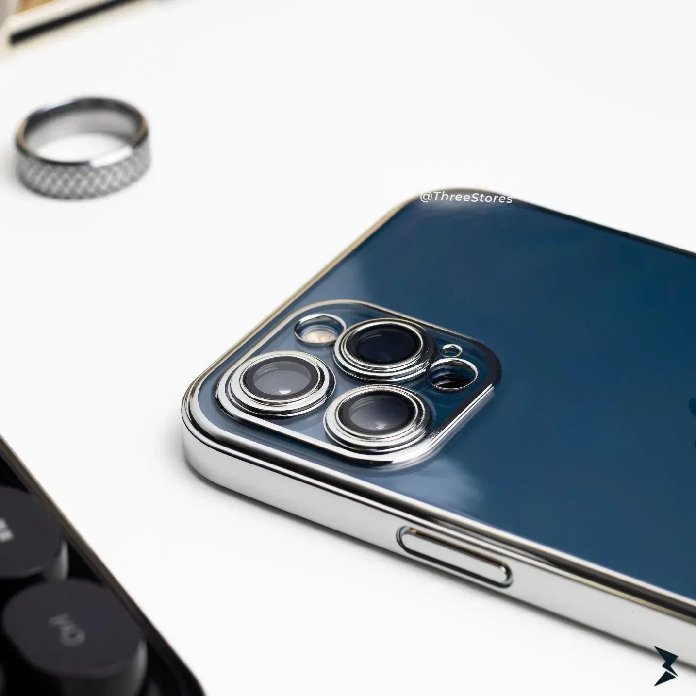 QY Glossy Transparent Camera Protective Case iPhone 12 Pro Max - Three