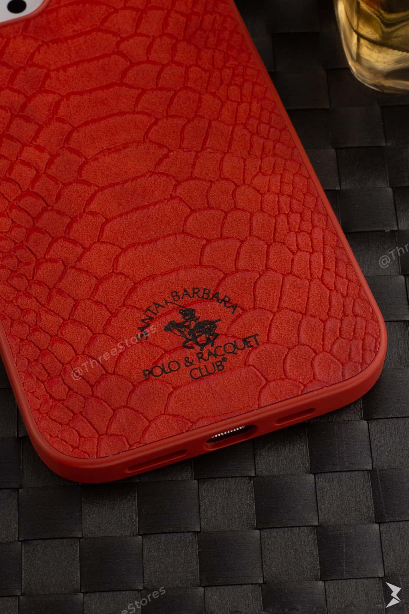 Santa Alligator Leather Case iPhone 12 / 12 Pro - Three