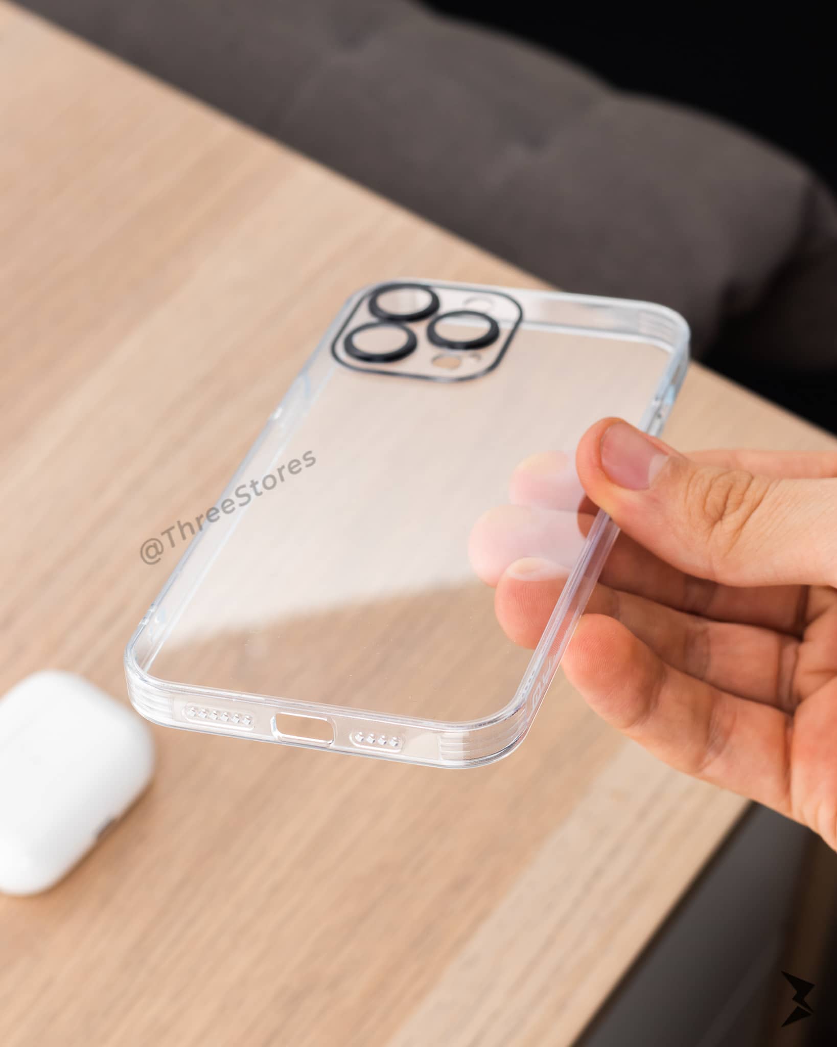 QY Glossy Transparent Camera Protective Case iPhone 13 Pro Max
