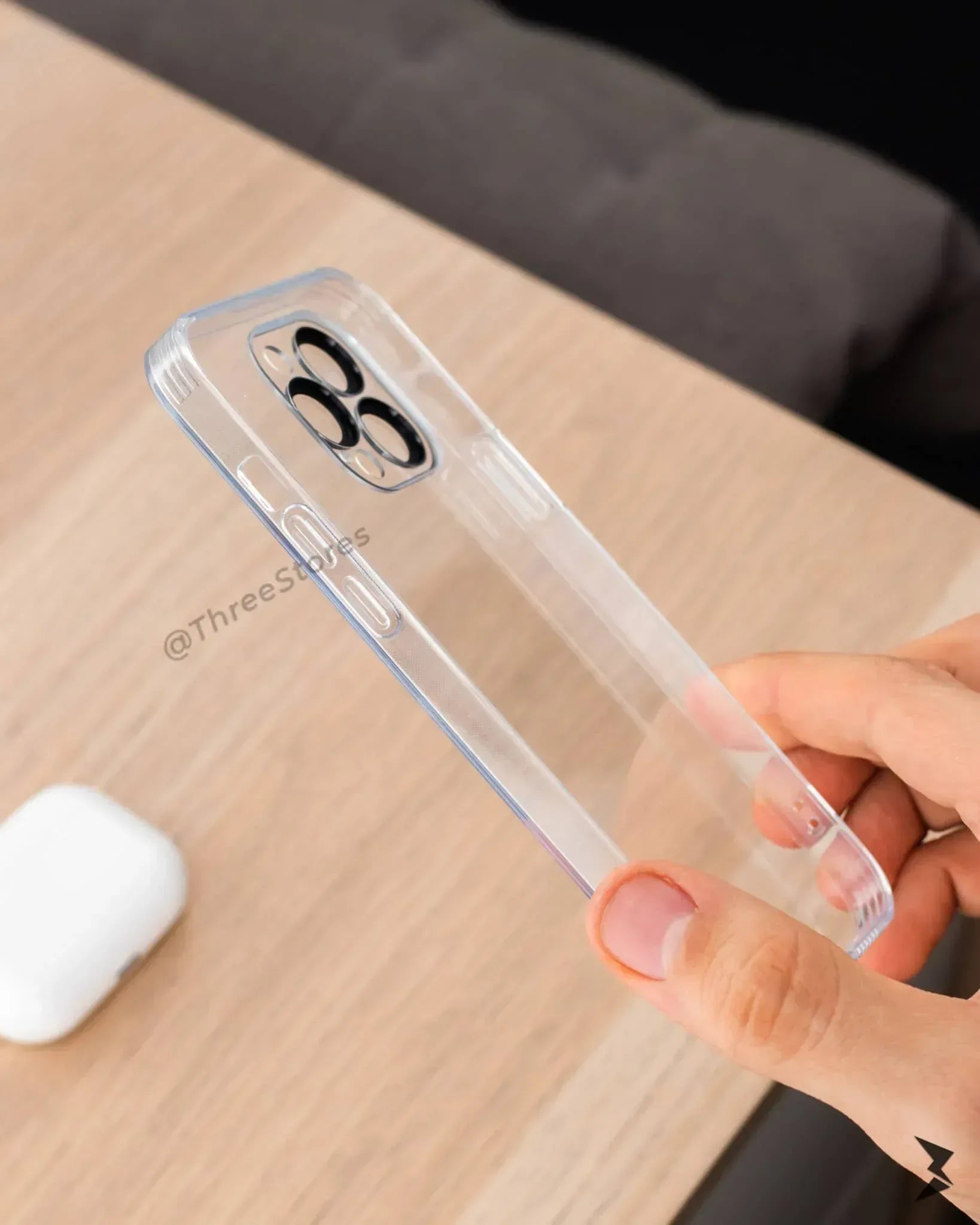 QY Glossy Transparent Camera Protective Case iPhone 13 Pro Max - Three