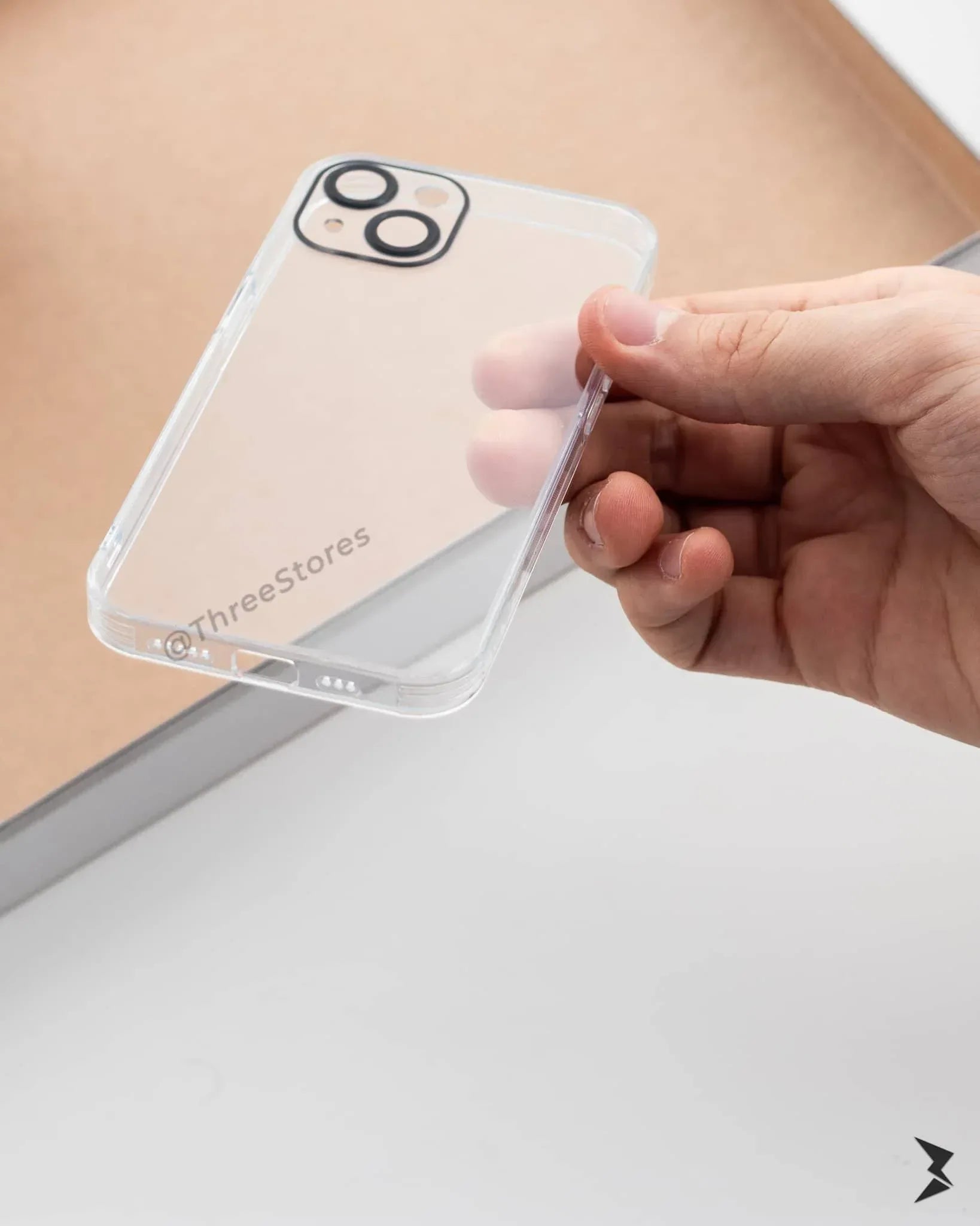 QY Glossy Transparent Camera Protective Case iPhone 13 - Three