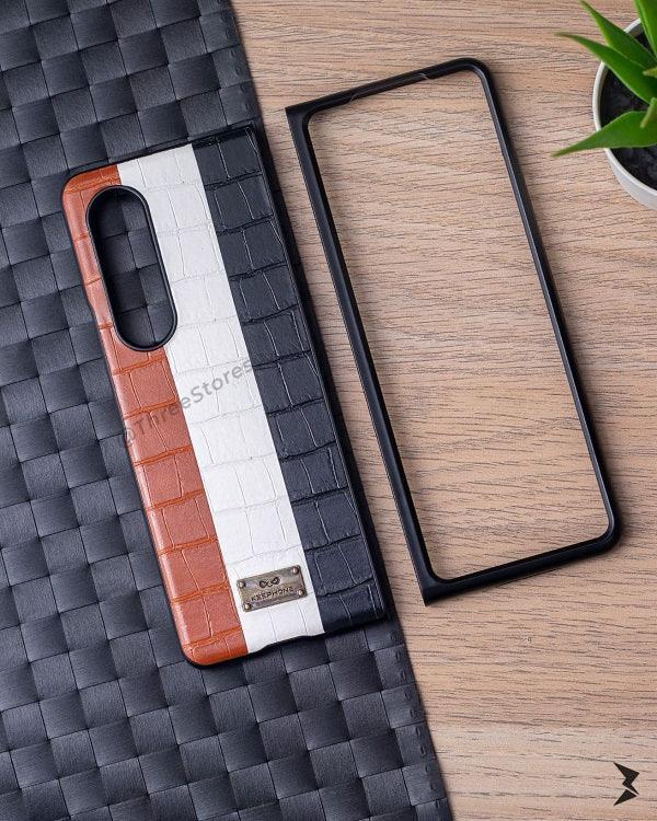 Flag Leather Z Fold3 Case Samsung - Three