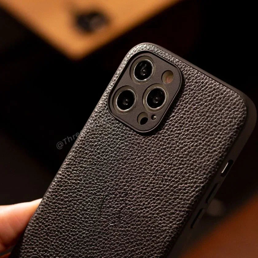 Slim Leather Camera Protection Case iPhone 12 Pro Max - Three