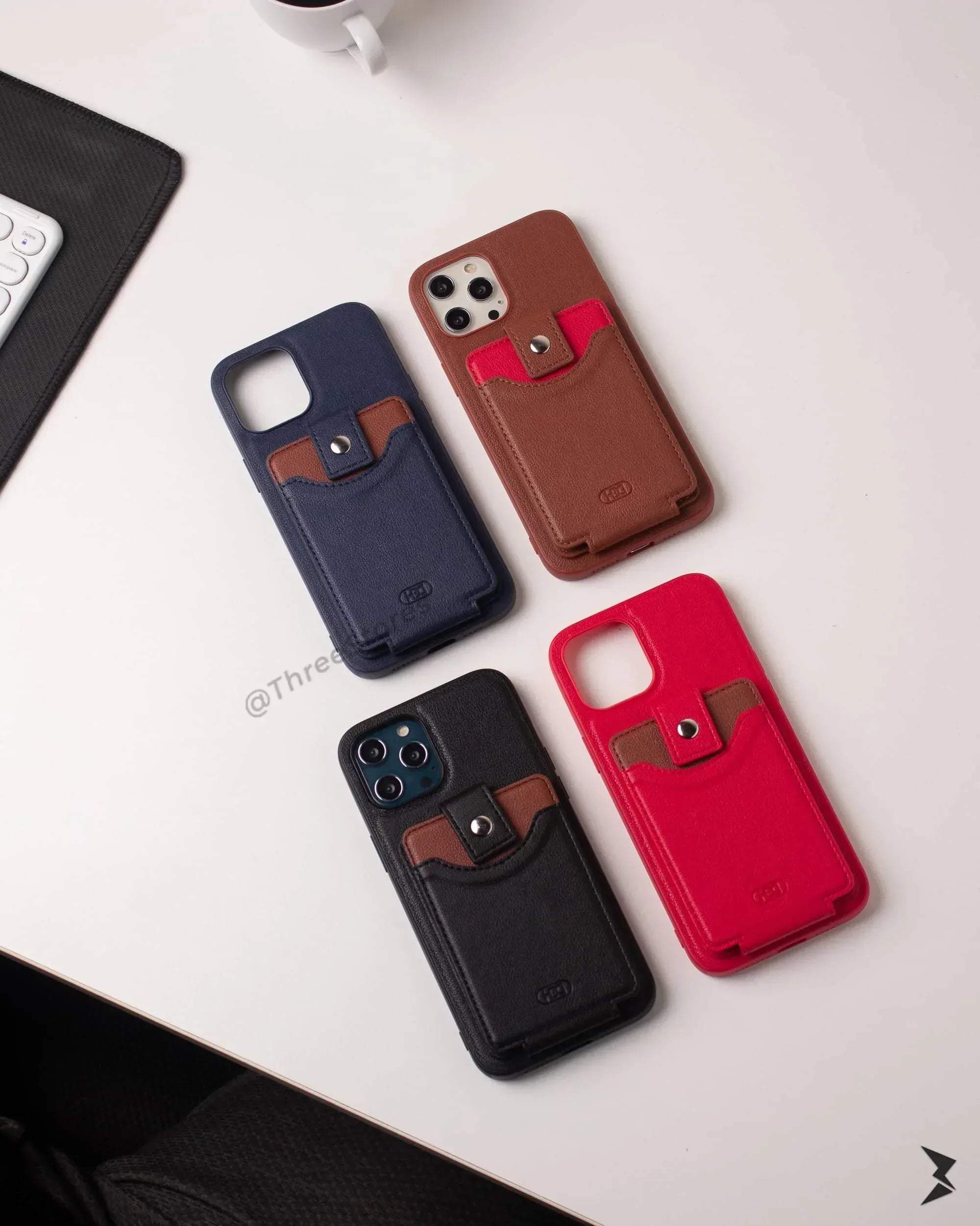 Hdd Leather Card Case iPhone 12 Pro Max - Three