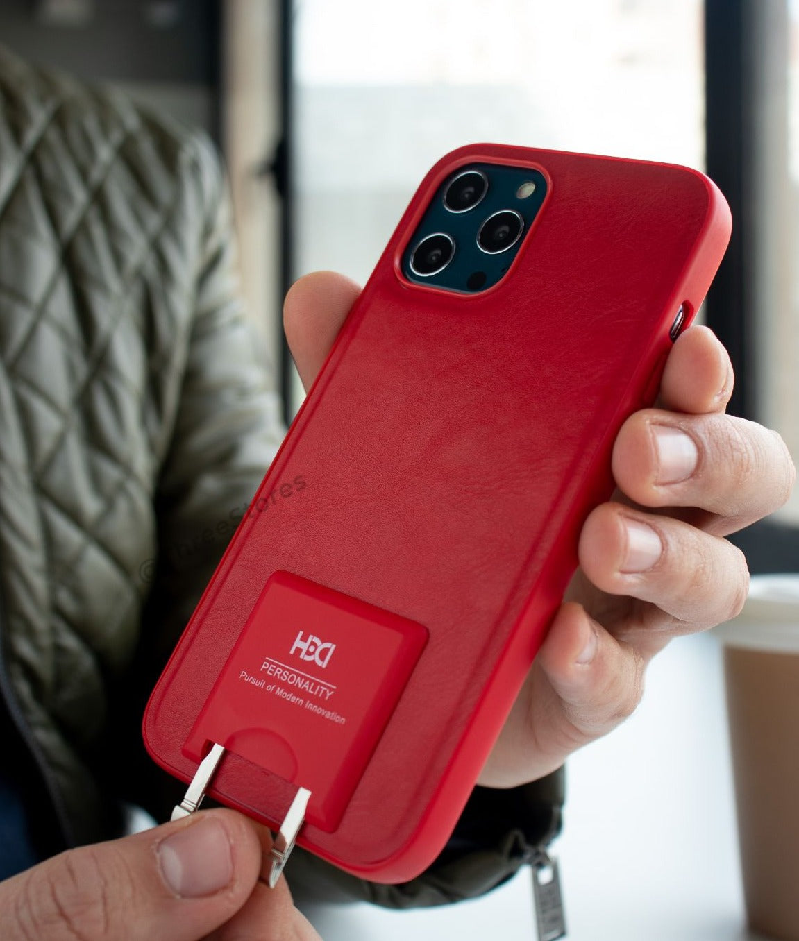 HDD Stand leather Case iPhone 13 Pro Max