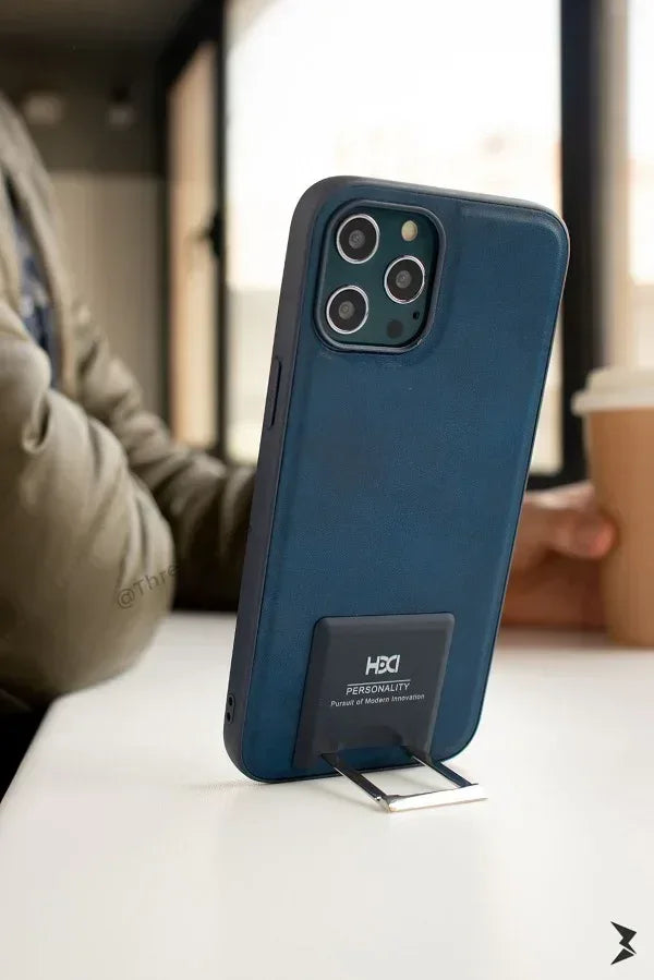 HDD Stand leather Case iPhone 12 Pro Max - Three