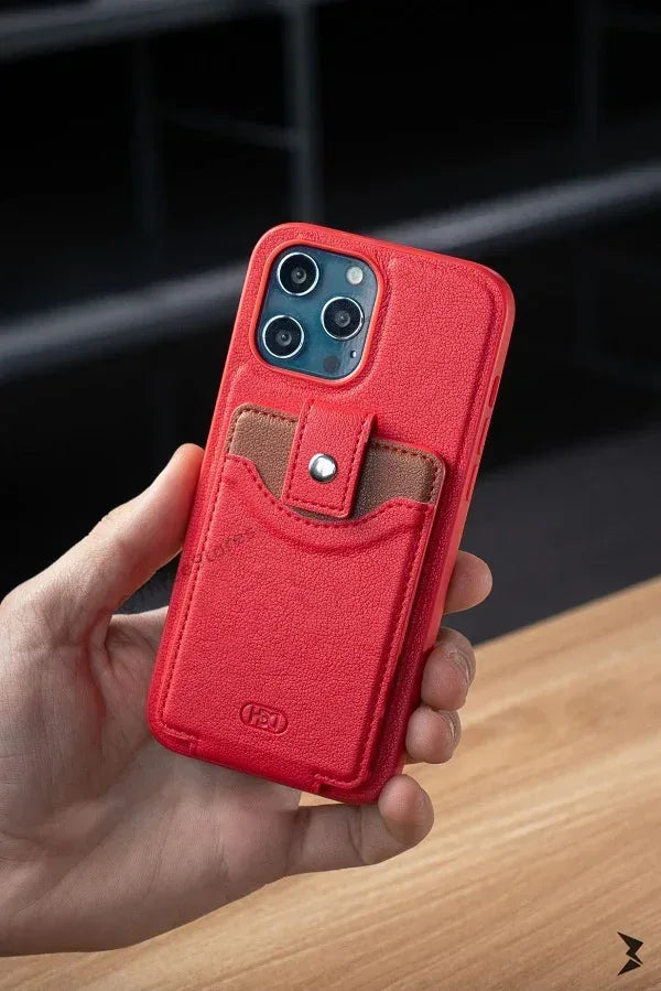 Hdd Leather Card Case iPhone 13 Pro Max - Three