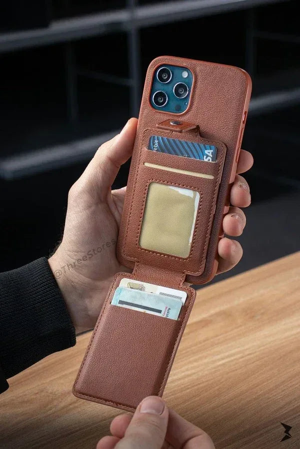 Hdd Leather Card Case iPhone 13 Pro Max - Three