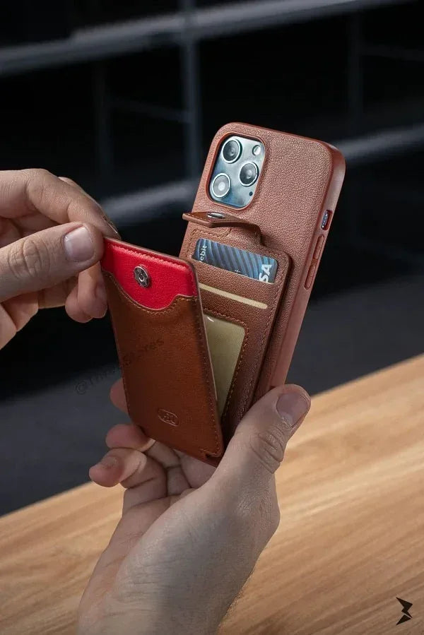 Hdd Leather Card Case iPhone 13 Pro Max - Three