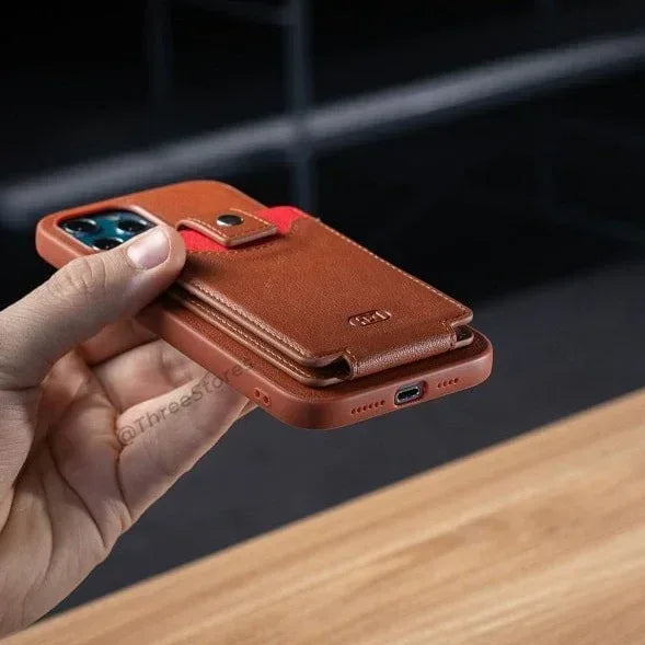 Hdd Leather Card Case iPhone 13 Pro Max - Three