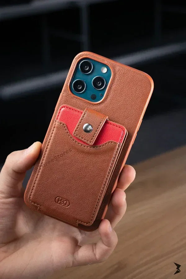 Hdd Leather Card Case iPhone 13 Pro Max - Three