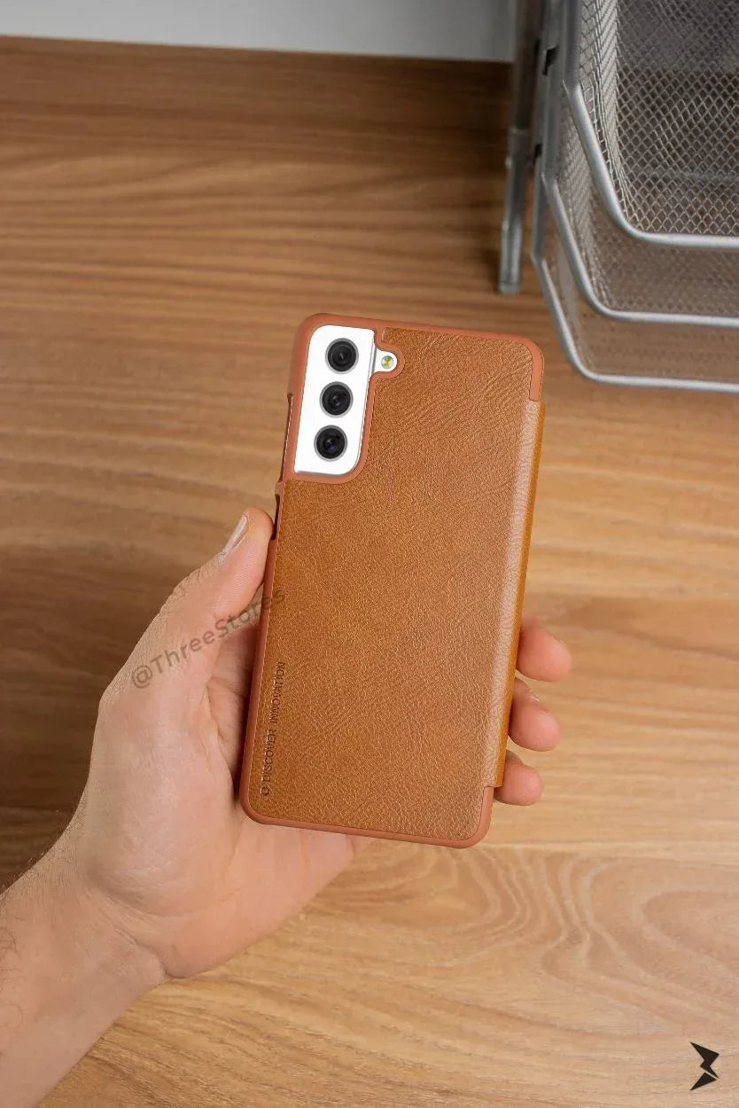 Nillkin Qin Series Leather Case Samsung S21 FE - Three