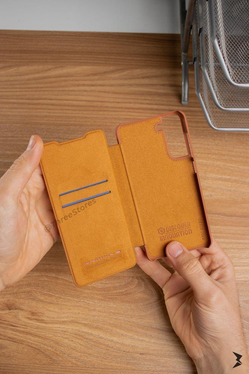 Nillkin Qin Series Leather Case Samsung S21 FE - Three
