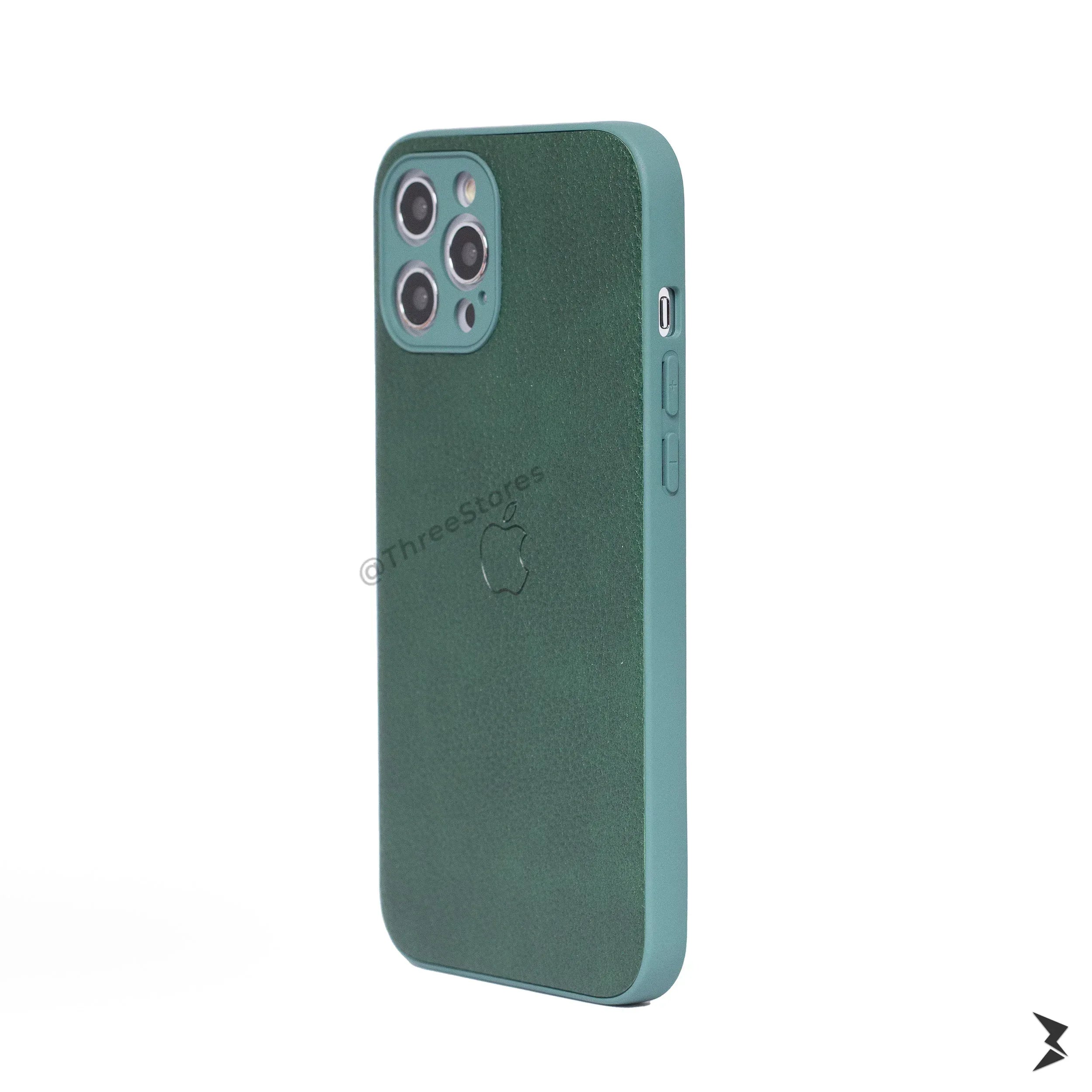 Slim Leather Camera Protection Case iPhone 12 Pro Max - Three