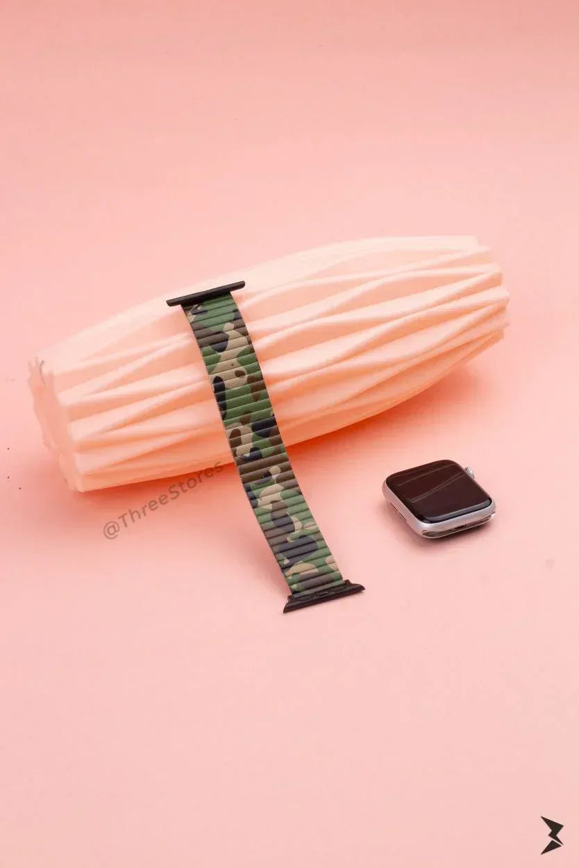 Metal Printed Watch Band For Apple Watch - Three