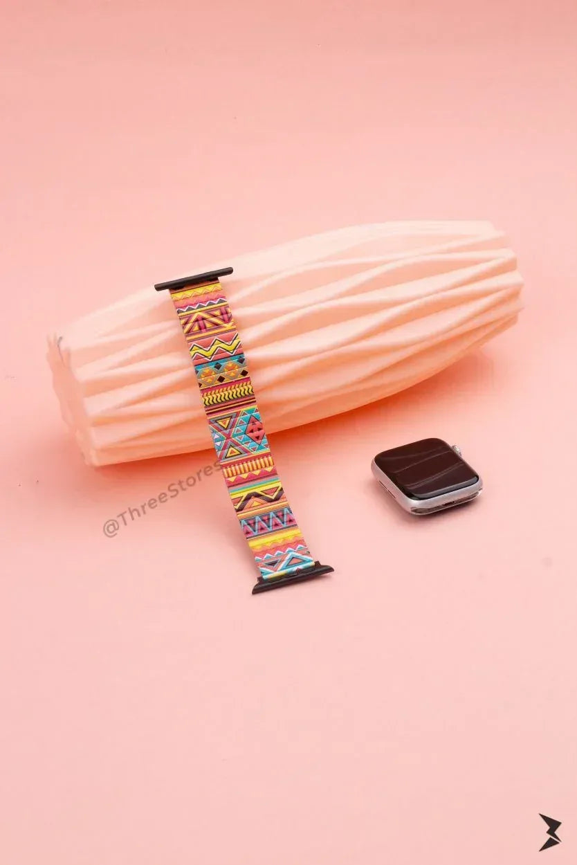 Metal Printed Watch Band For Apple Watch - Three
