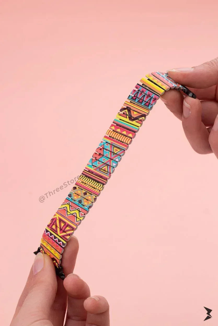 Metal Printed Watch Band For Apple Watch - Three