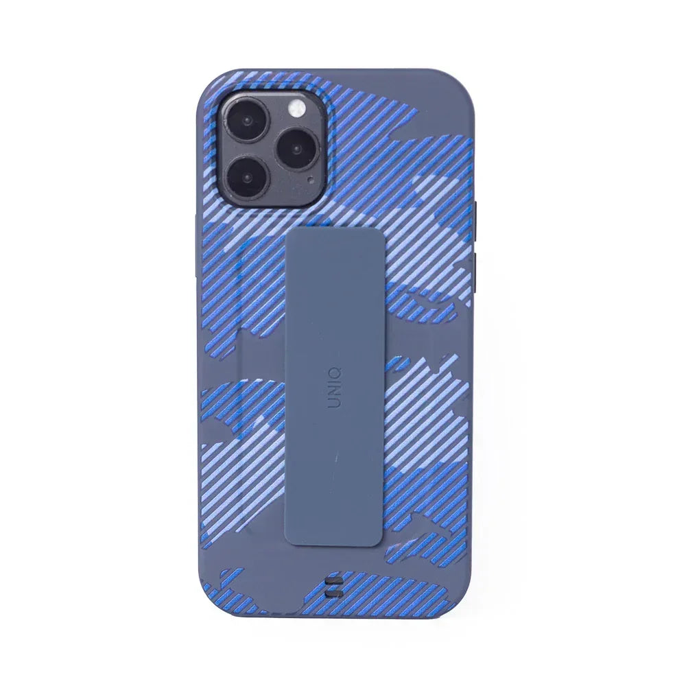 UNIQ HELDRO - Custodia di protezione robusta con cinturino di sostegno e cinghia solida per iPhone 12 Pro Max, colore: Nero