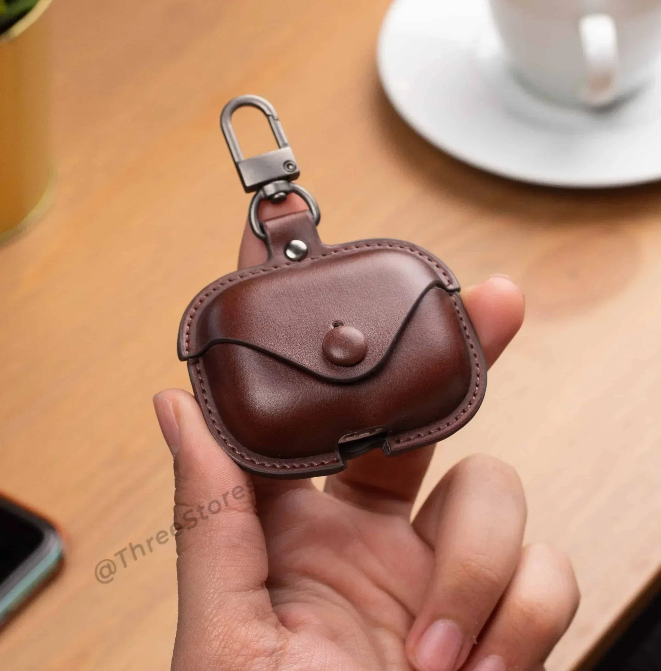Leather Protective Case For Airpods Pro - Three
