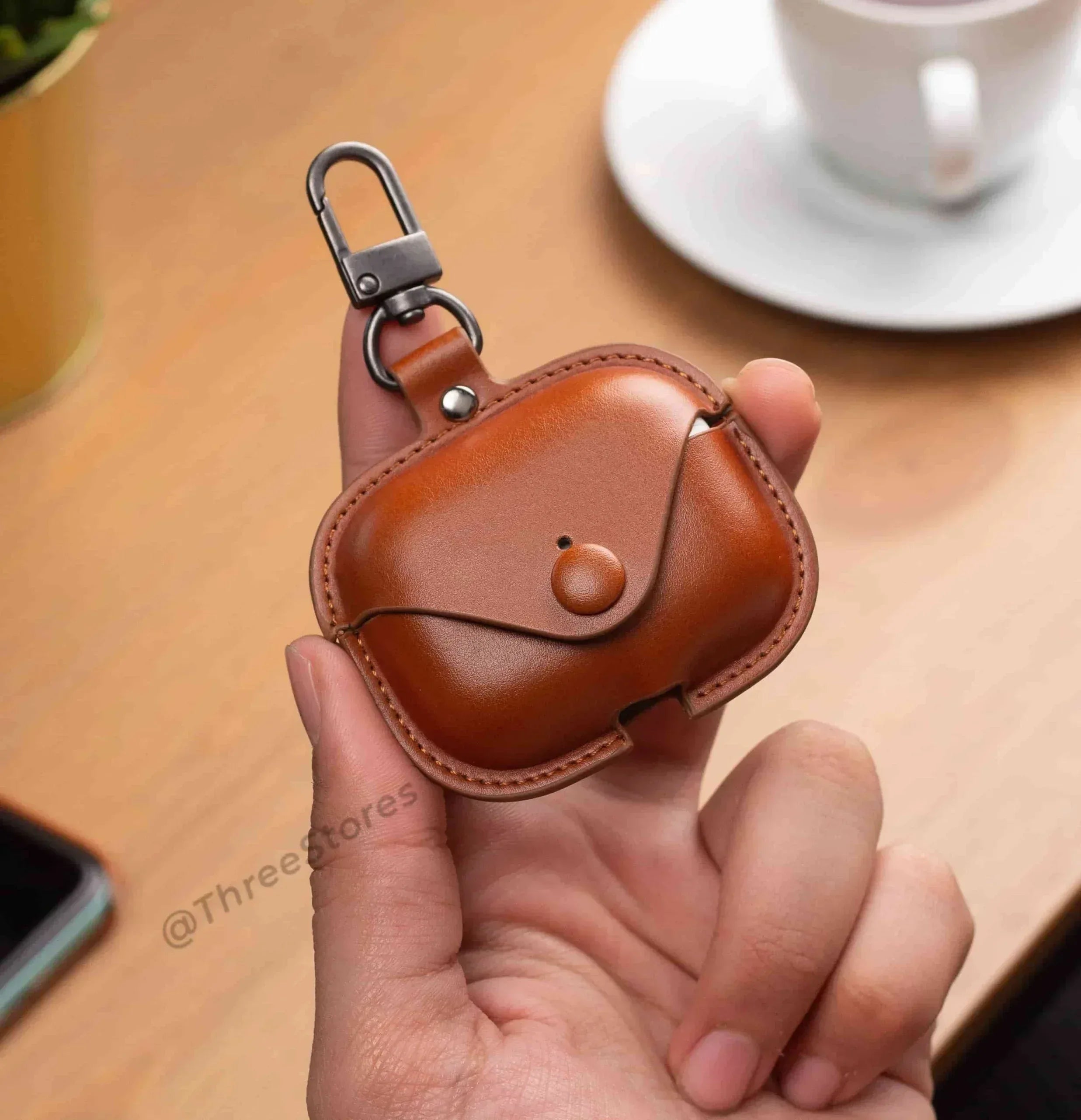 Leather Protective Case For Airpods Pro - Three