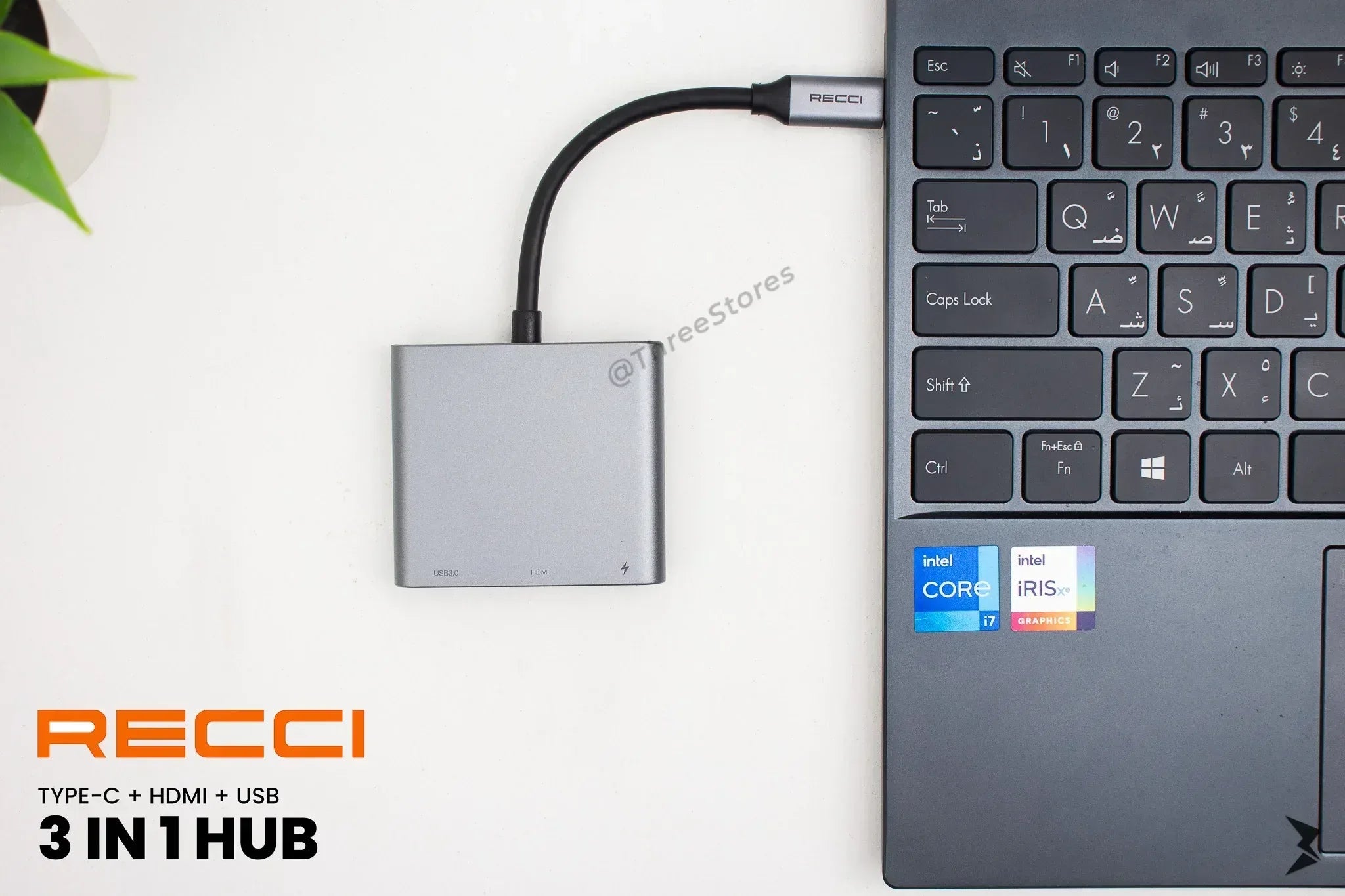 Recci Hub 3 in 1 PD-100W RHO5 - Three