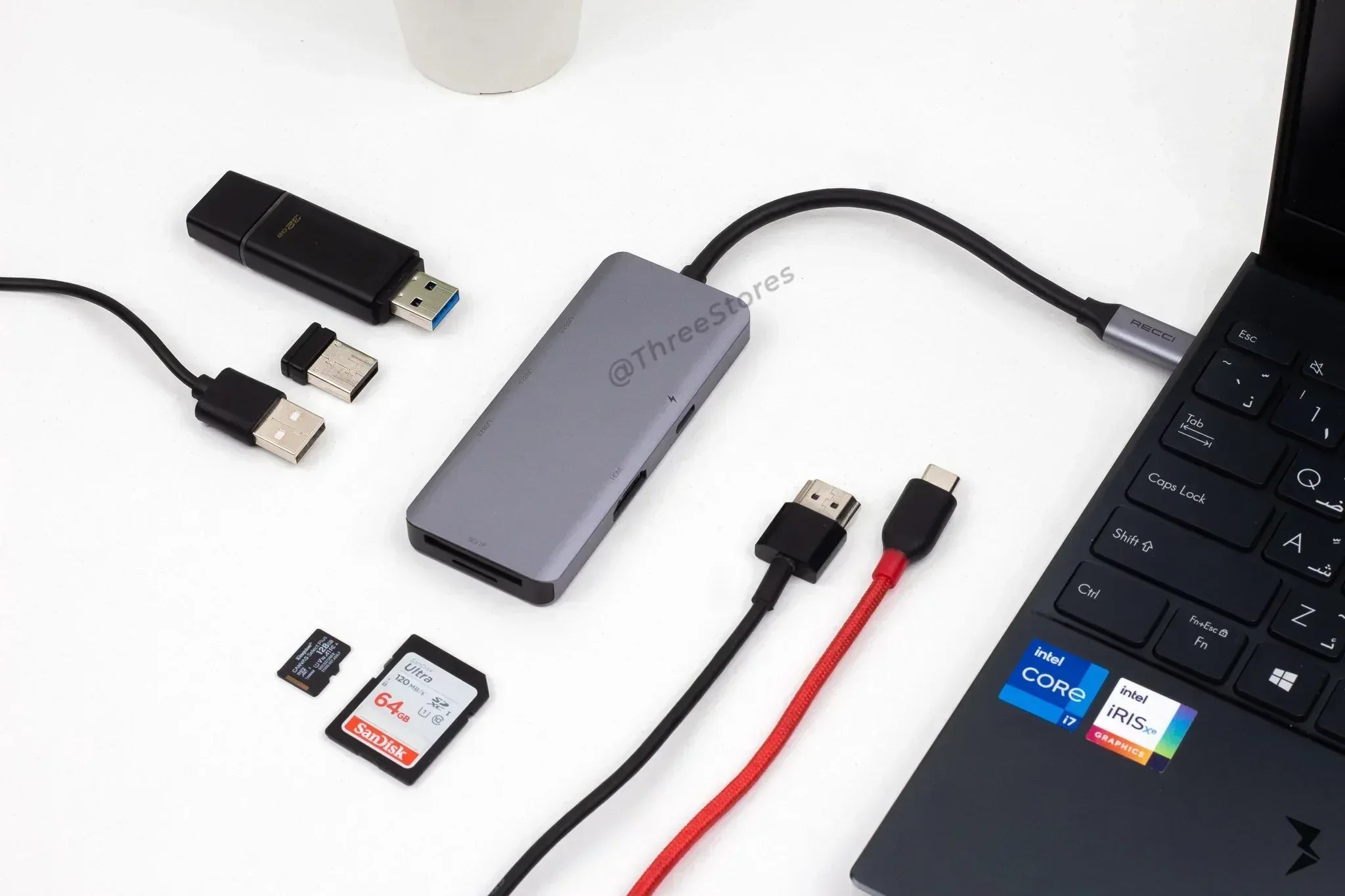 Recci Hub 7 in 1 PD-100W RHO7 - Three