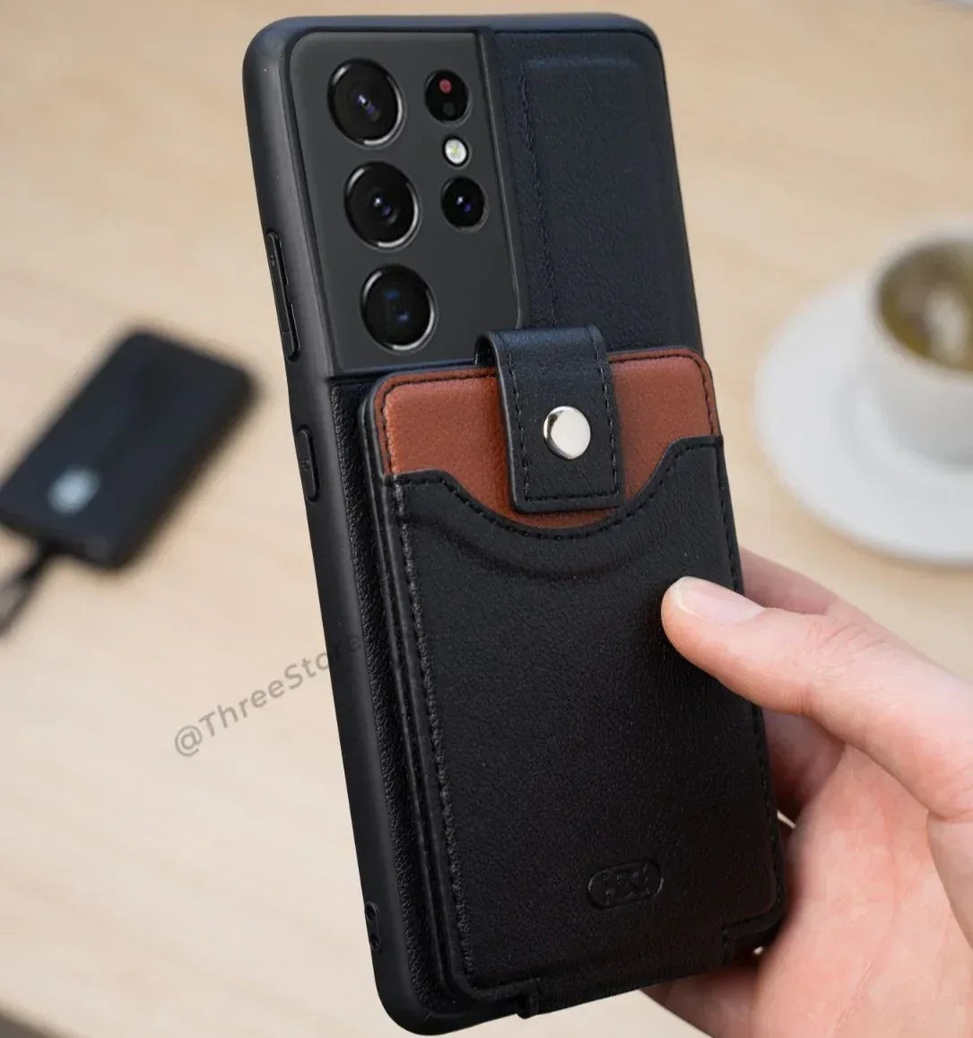 Hdd Leather Card Case Samsung S21 Ultra - Three