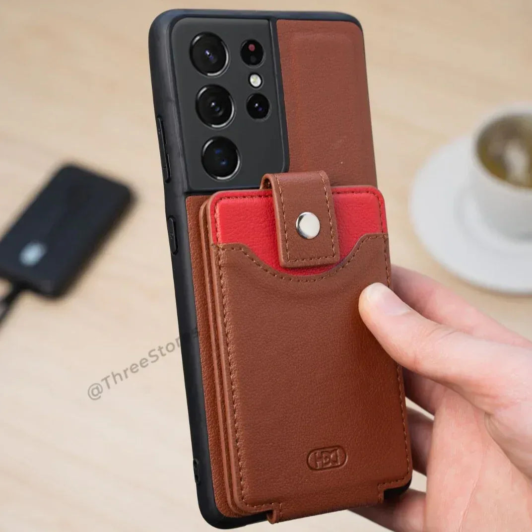 Hdd Leather Card Case Samsung S21 Ultra - Three