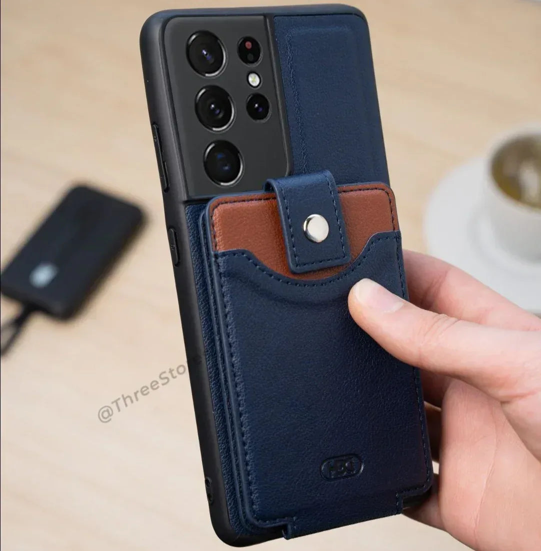 Hdd Leather Card Case Samsung S21 Ultra - Three