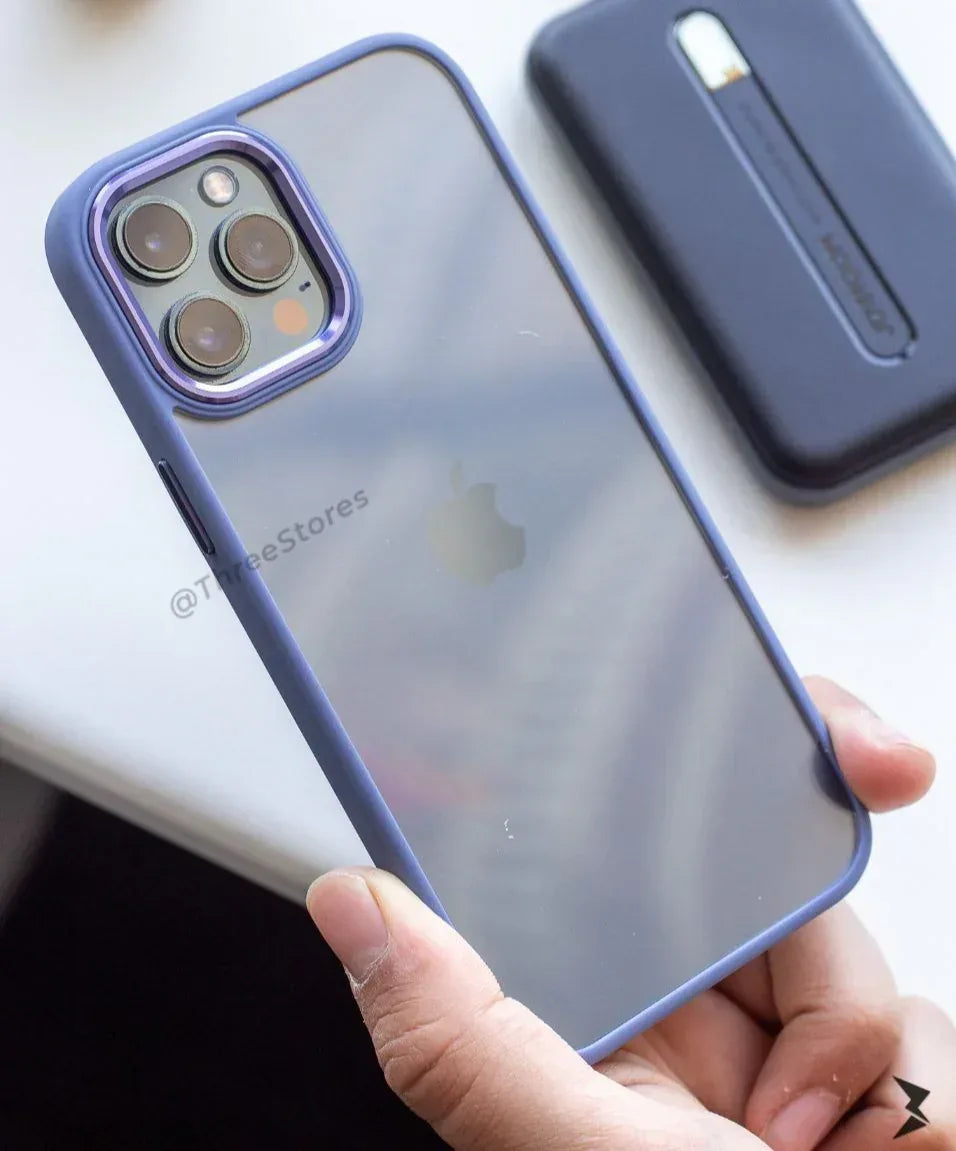 Skin Fashion Colored Frame Camera Case iPhone 12 Pro Max - Three