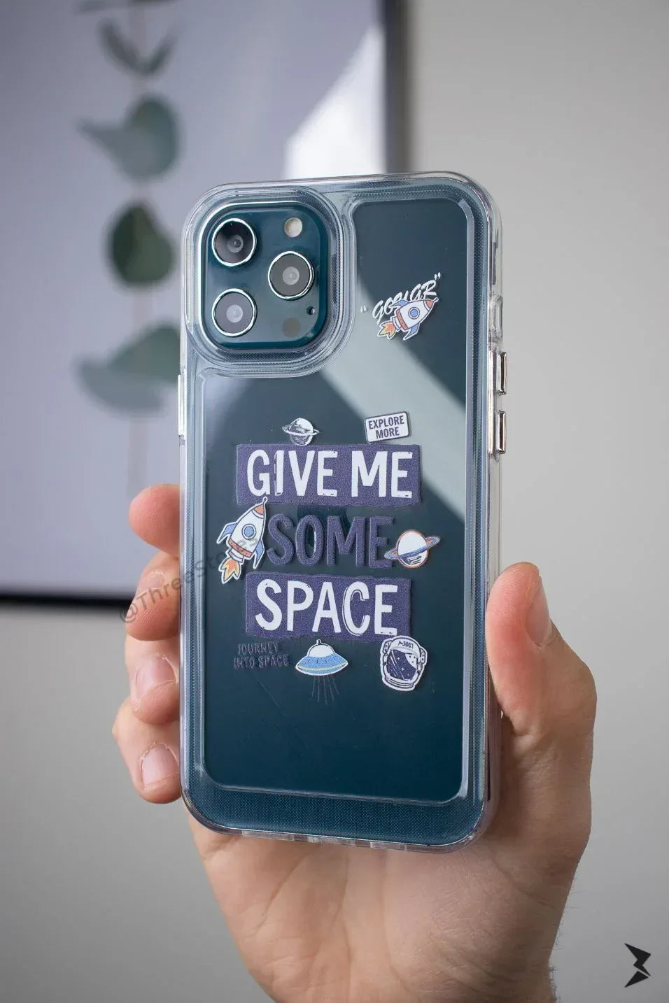 Transparent Printed Case iPhone 12 Pro Max - Three