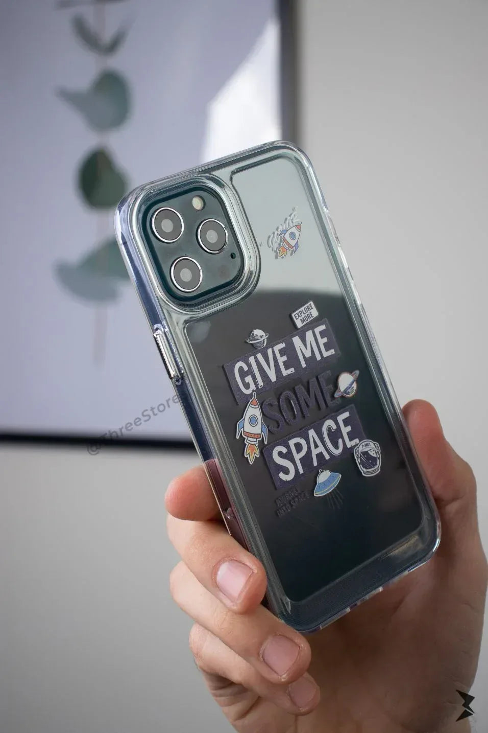 Transparent Printed Case iPhone 12 Pro Max - Three