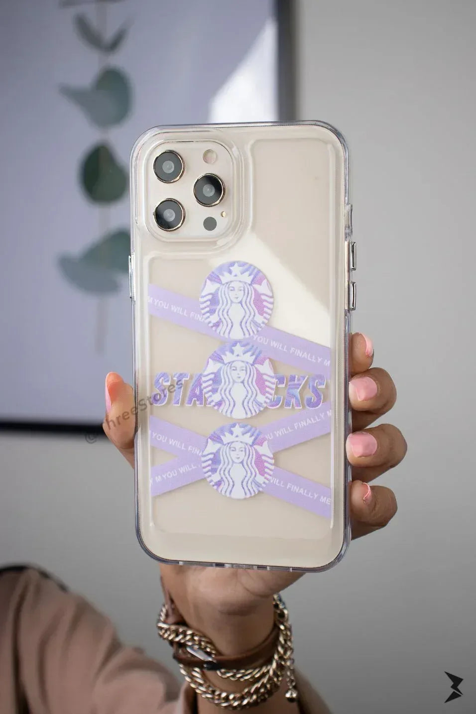Transparent Printed Case iPhone 12 Pro Max - Three