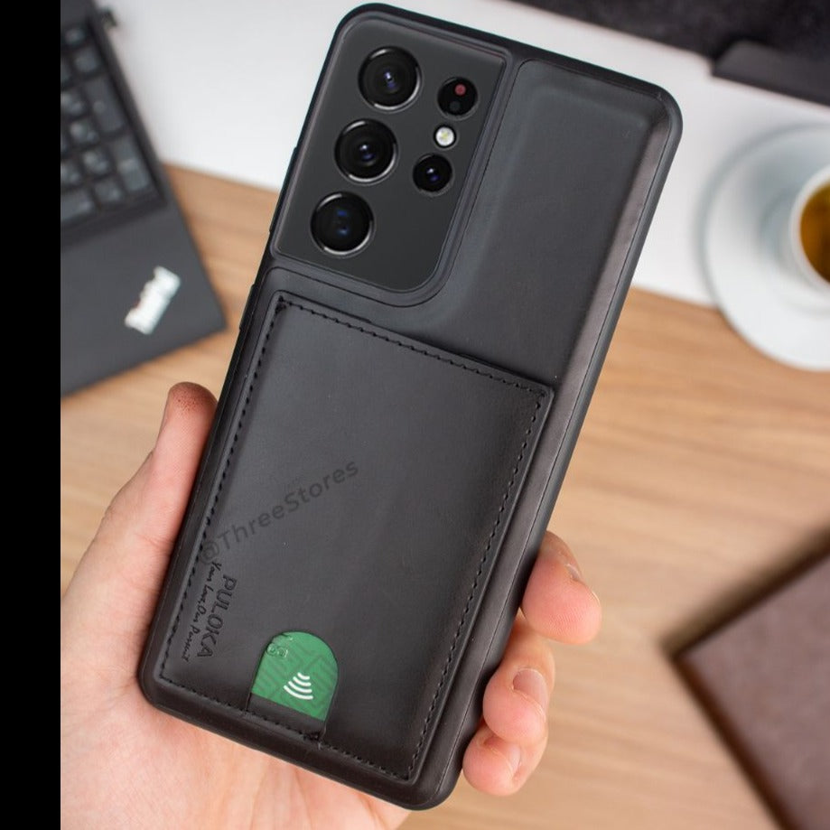 New Puloka Leather Wallet Case Samsung S21 Ultra