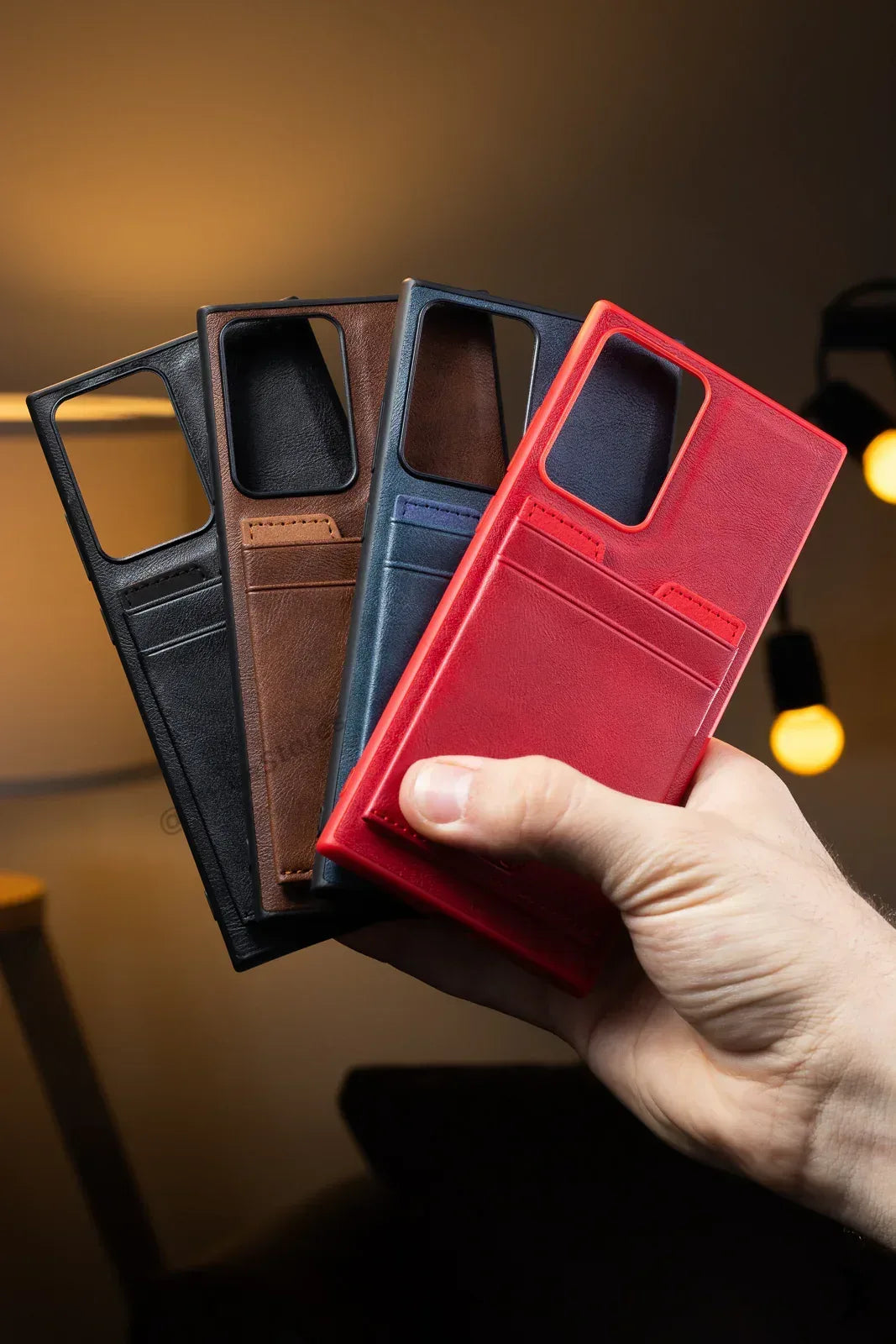Hdd Leather Slim invisible Card Case Samsung Note 20 Ultra - Three